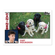 2021-22 CHET HOLMGREN CAN DO CANINES TOPPS CHARITY CARD #CHCD-1 GONZAGA BULLDOGS