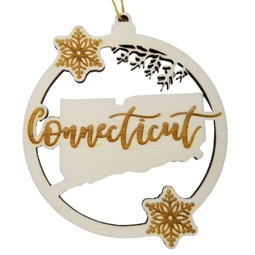 HappyWoodProducts Connecticut Ornament - Thumbnail 2