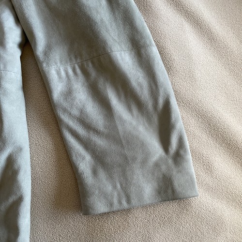 HUGO BOSS Soft Light Gray Grey Suede Field Jacket Coat Made In Turkey 47 Vintage - Picture 7 of 20