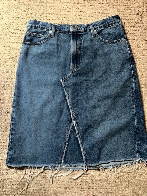 Frame Denim Womens Deconstructed Denim Jean Skirt 30