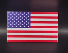 100 AMERICAN USA FLAG STICKER 3X5 Quality Vinyl w/ Transfer Tape Made In USA