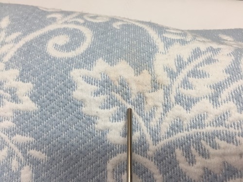 Vintage Martha Stewart Matelassé Coverlet Blanket Full Reversible Blue White - Picture 10 of 10