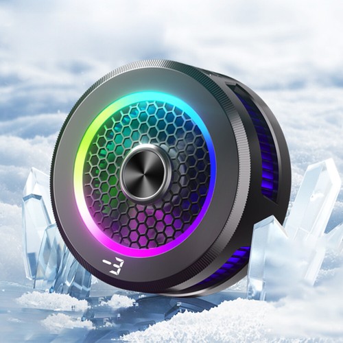 Magnetic & Back-clip Phone Fan RGB Lighting for Android Iphone PUBG Game Cooler