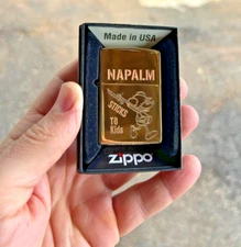 Napalm Custom Engraved Zippo | Polished Case | Solid Brass | Made in USA