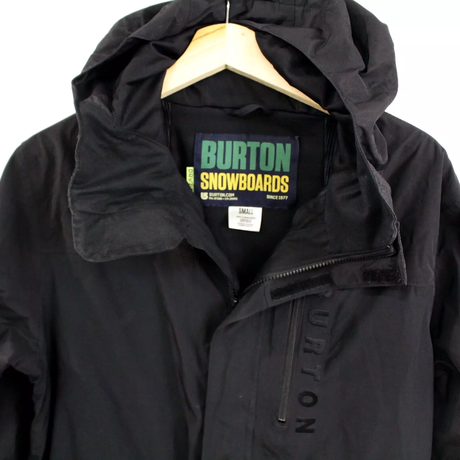 burton snowboard hooded full zip dryride jacket