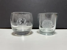 Four Roses Bourbon Whiskey 125th and 130th Anniversary Glasses