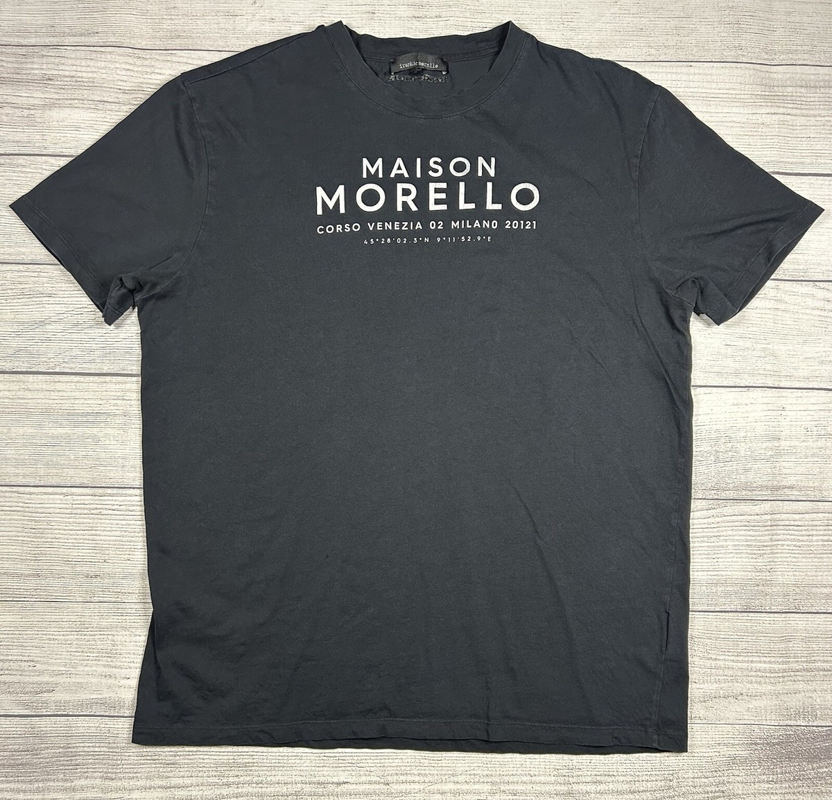 frankie morello tシャッツ Frankie Morello Maison Morello T-Shirt Size XXXL 3XL Black