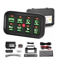 USA Ship! 8 Gang Switch Panel LED Light Bar Electronic Relay System for UTV Boat
