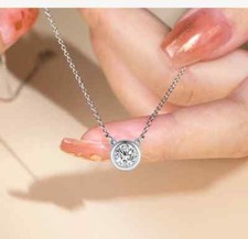 2ct VVS1 D Halskette Anhänger 18K Rotgold Laborgefertigter Diamant Testpass