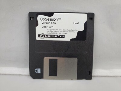 Rare Vintage Gateway 2000 Handbook CoSession Version 6.1s Floppy Disk 1 of 1