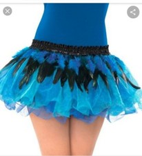 Blue Feather Belt Bird Animal Fancy Dress Up Halloween Adult Costume Accessory