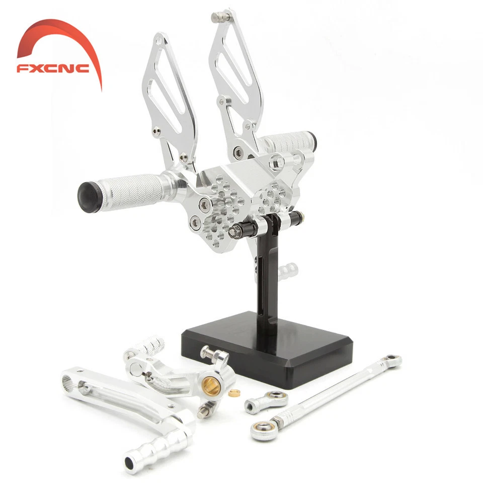 Para Ducati 749/999/748/919/996/998 CNC Reposapiés estriberas pedales plateados Foto 2 de 4