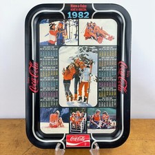 Vintage 1982 Coca-Cola Have A Coke And A Smile Calendar Metal Serving Tray