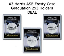 3 HE Harris Happy Graduation Frosty Case For American Silver Eagle Coin Gift
