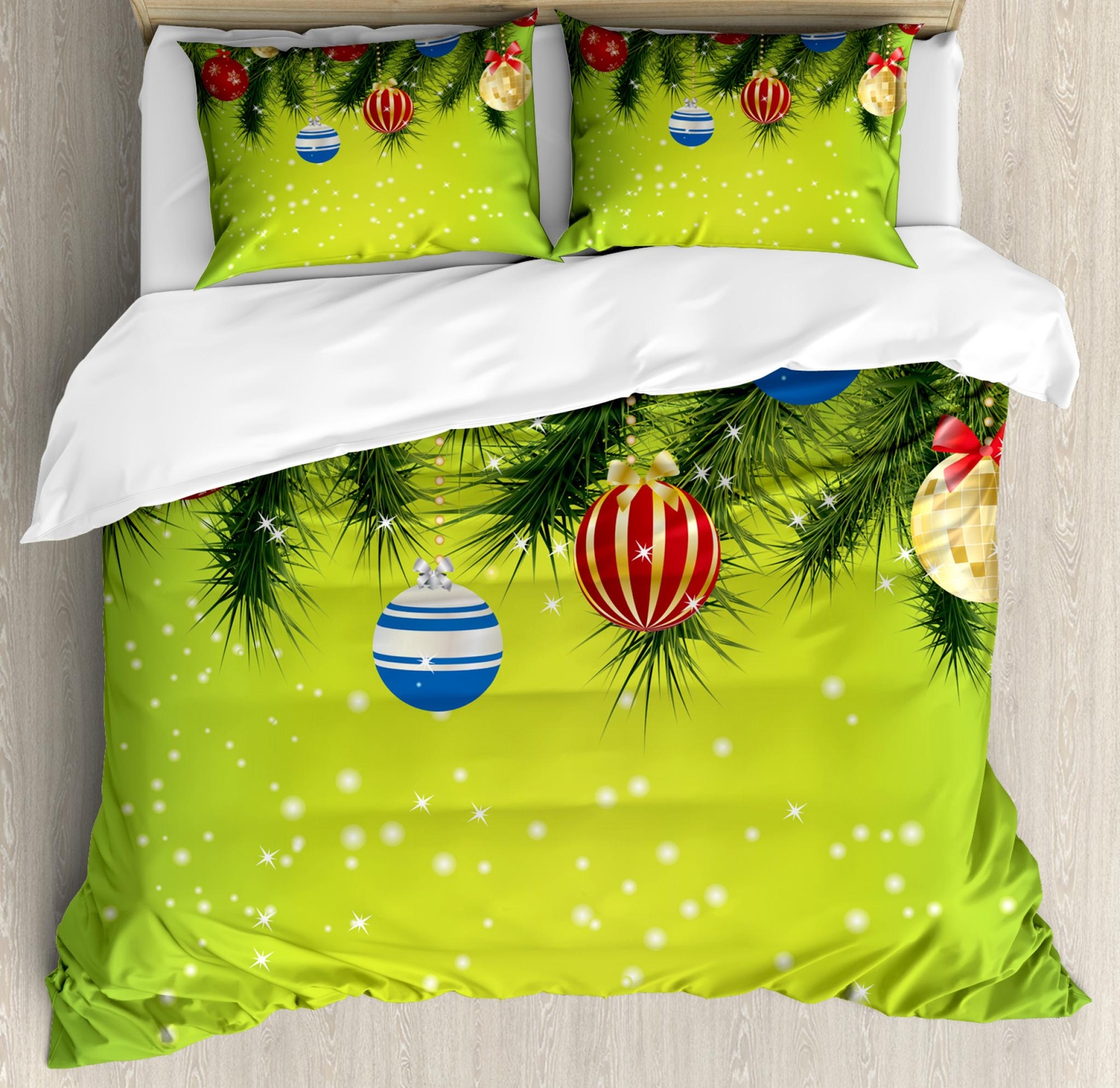 Christmas Duvet Cover Set Twin Queen King Sizes with Pillow Shams