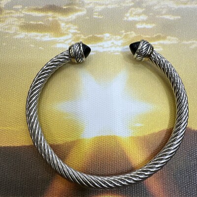 stainless steel open Cuff Adjustable bangle Bracelet for women