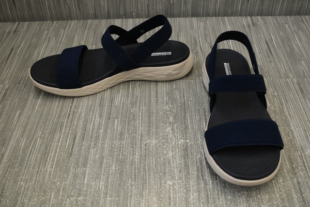 Skechers on The Go 600 Flawless 15312 Sandals Women's Size 12 Navy for sale online | eBay