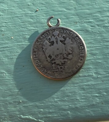 1/4 FL Florin Austrian 1859 Coin Pendant Silver | eBay