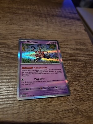 Mr Mime 122/165 Holo Rare, English, Pokémon 151, Pack Fresh