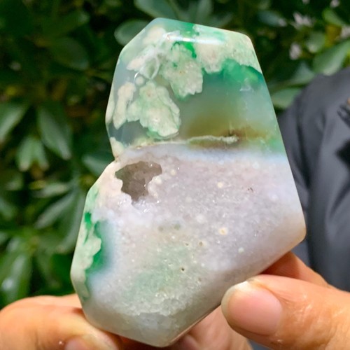 111G Natural heart-shaped Snowflake CherryBlossom Flower Agate Crystal - Picture 9 of 15