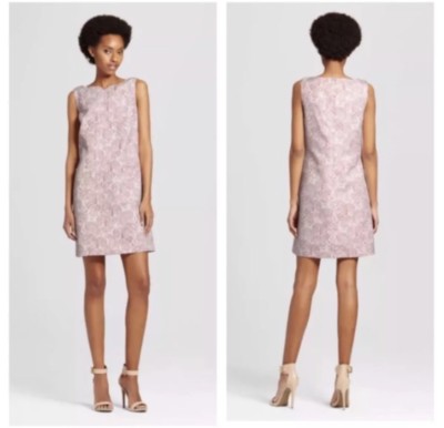 pink and white paisley dress 6 Paisley Pink & White Sundress square-neck Glossy Cotton Stretch Sleeveless