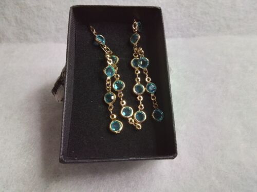 Blue Crystal bracelet and earrings set - Picture 3 of 6