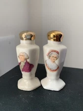 Vintage George & Martha Washington Mt. Vernon Virginia Salt & Pepper Shakers Set