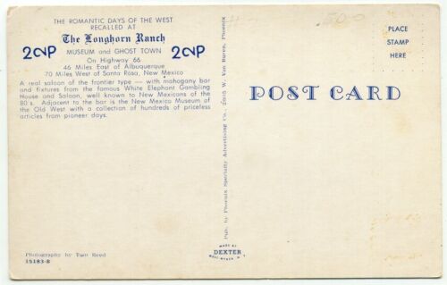 The Longhorn Ranch Museum & Ghost Town Highway 66 Postcard New Mexico - 第 2/2 張圖片
