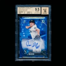2016 Bowman Chrome Joe Rizzo Blue Refractor Prospect Auto /150 #CPADJ BGS 9.5