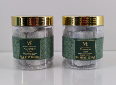 ME Modern Expressions Cucumber Mint Bath Exfoliating Sugar Cubes 7 oz. (2-Pack)