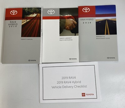 2019 Toyota Rav4 Hybrid Owners Manual User & Warranty Guides 01999-42B39 OEM