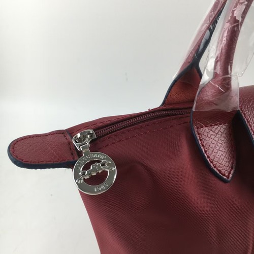 LONGCHAMP Modelo 70 Le Pliage Club S Bolso Granate Rojo - Lona Reciclada Nuevo - Imagen 5 de 8