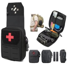 Tactical Molle IFAK Rip-Away EMT First Aid Pouch Medical Kit for Duty Belt Vest