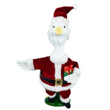 Christmas Mr. Claus Porch Goose Outfits for 23 Inch Lawn Statue, Costume for ...