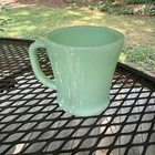 Fire King Oven Ware Jadeite Green D-Handle Coffee Cup Mug Vintage USA