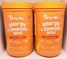 2x Zesty Paws Allergy Immune Bites 2x180 360 Soft Chews Gut Health LAMB 04/27