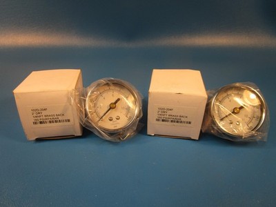 LOT OF 2 PRESSURE GAUGE 102D-204F, AIR PRESSURE, DRY FACE, 0-160 PSI, 0-10 BAR