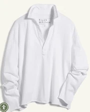 Frank & Eileen PATRICK Popover Henley In White Size Medium