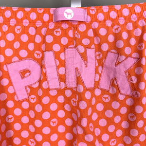 Victoria’s Secret PINK Y2K 2005 Logo Back Lounge Pants Large Polka Dot Vintage
