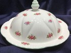 SHELLEY china DAINTY ROSEBUD covered round BUTTER DISH excellent MADE IN ENGLAND — photo 10