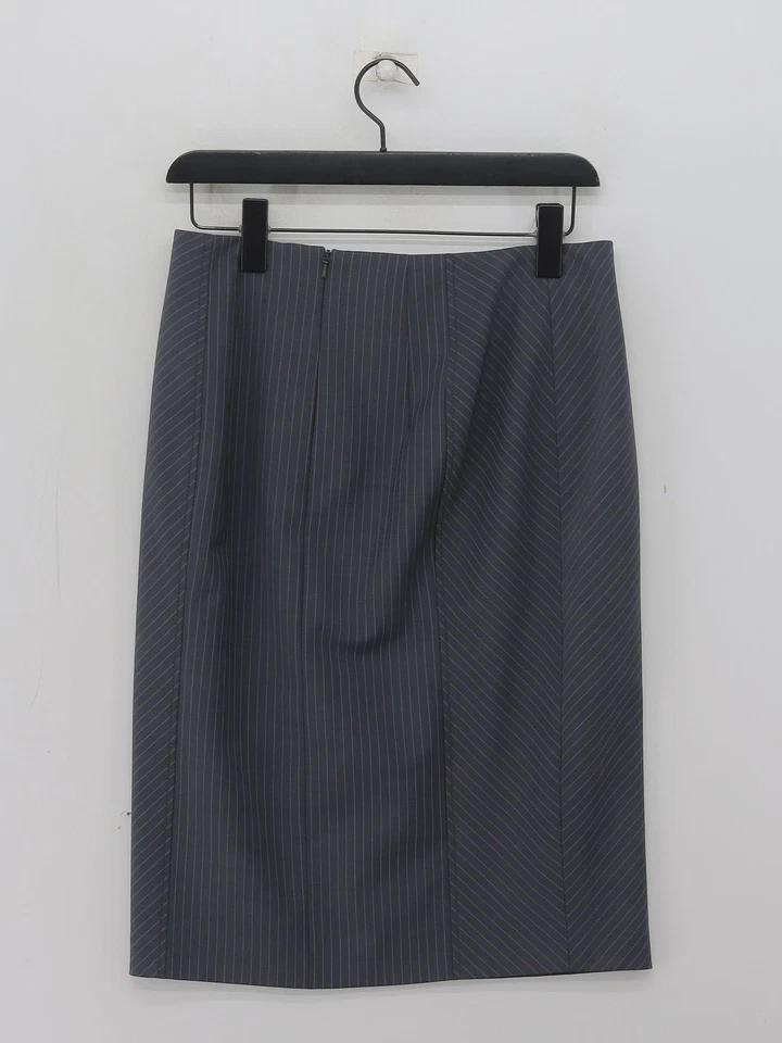 Falda midi para mujer Austin Reed UK 10 gris poliéster Foto 2 de 4