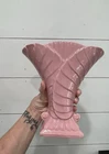 Vintage Abingdon McCoy USA Pottery Pink Leaf Vase