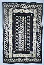 Vintage Honolulu Hawaiian Tapa Cloth Souvenir Stored In Plastic Brilliant Colors