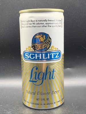 Vintage Beer Can Schlitz Light Natural Pilsner Beer Empty Aluminum Can