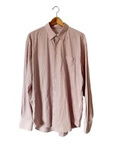 Peter Millar Mens XL Pink White Gingham Summer Comfort Long Sleeve Dress Shirt