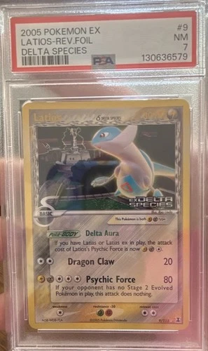 2005 Pokemon EX Latios (Delta Species) 9/113 Delta Reverse Foil- PSA 7