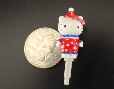Hello Kitty Audio Output PLUG MASCOT Red Clown 3.5mm  Phone Accessory Sanrio