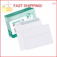 Eupako 5x7 Envelopes Self Seal 100 Pack, White A7 Envelopes, Kraft Paper Envelop