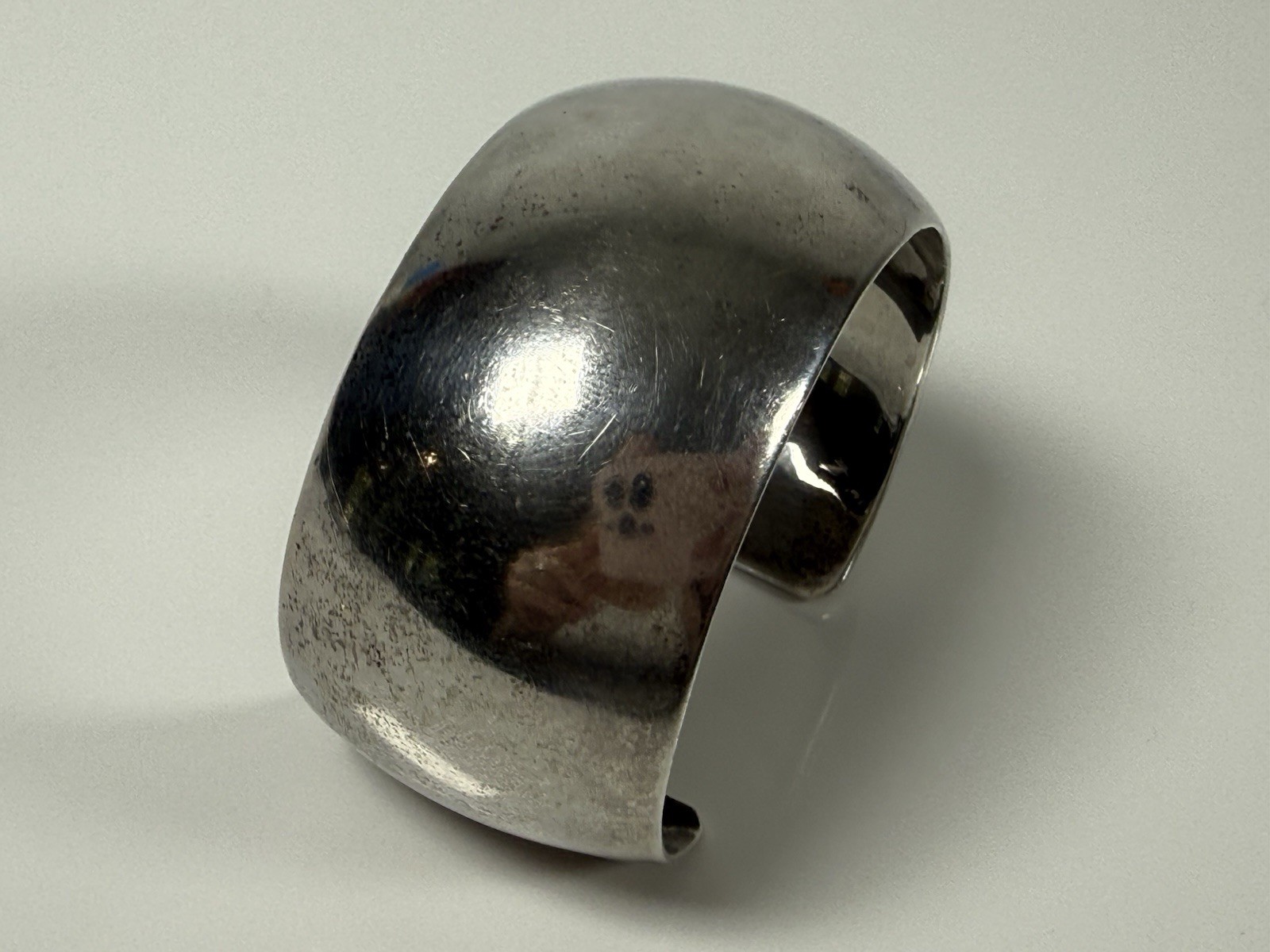 Vintage J. Wright Solid Sterling Silver Cuff Brac… - image 5