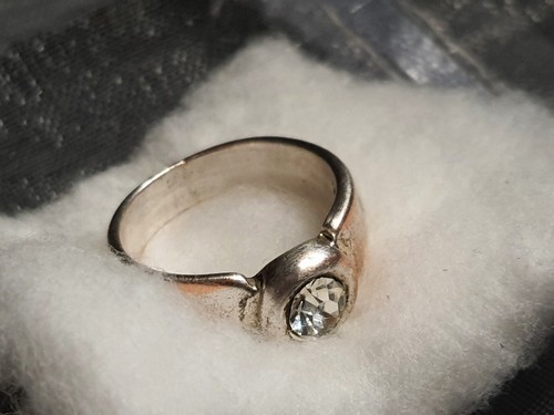 Ring Silbern Mit Stein Größe 53 Gebrauchsspuren - Bild 3 von 5
